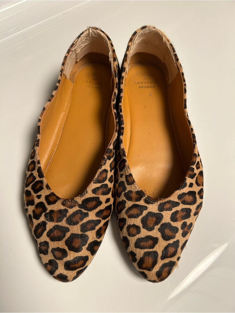 Sezane Matilda Low Ballerina Flats - Leopard